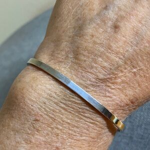 Mexican Sterling Silver Cuff Bracelet | 925 Mexico | Slim Minimalist Bangle